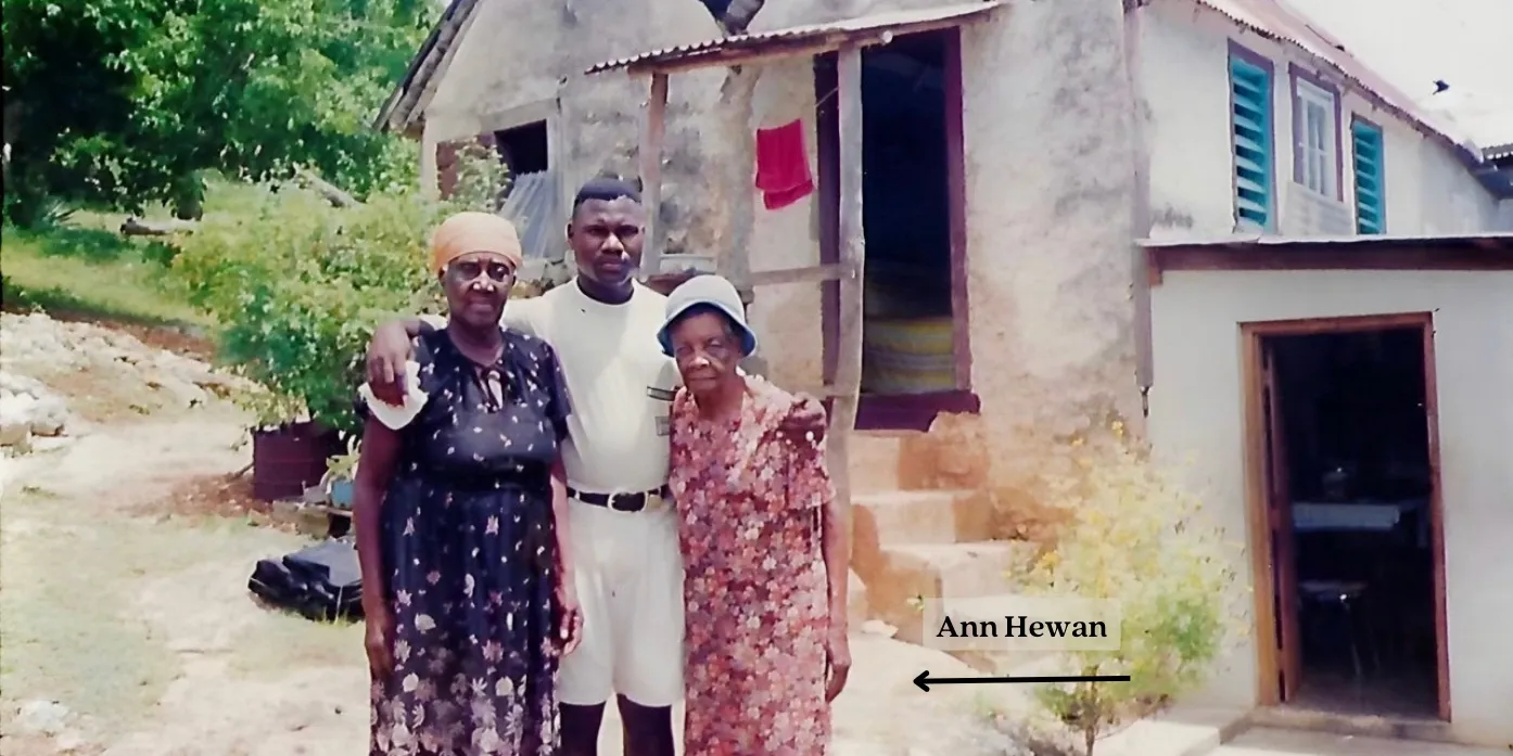 Ann Hewan with the founder of the foundation